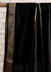 Jacquard Lawn Summer Shawl D#20 - Black