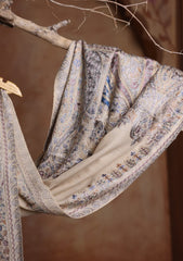 Pashmina Ari Work Jaaldar Scarf D#01 - Skin