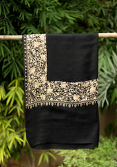 Pashmina Ari Work Shawl D - 196 - Black