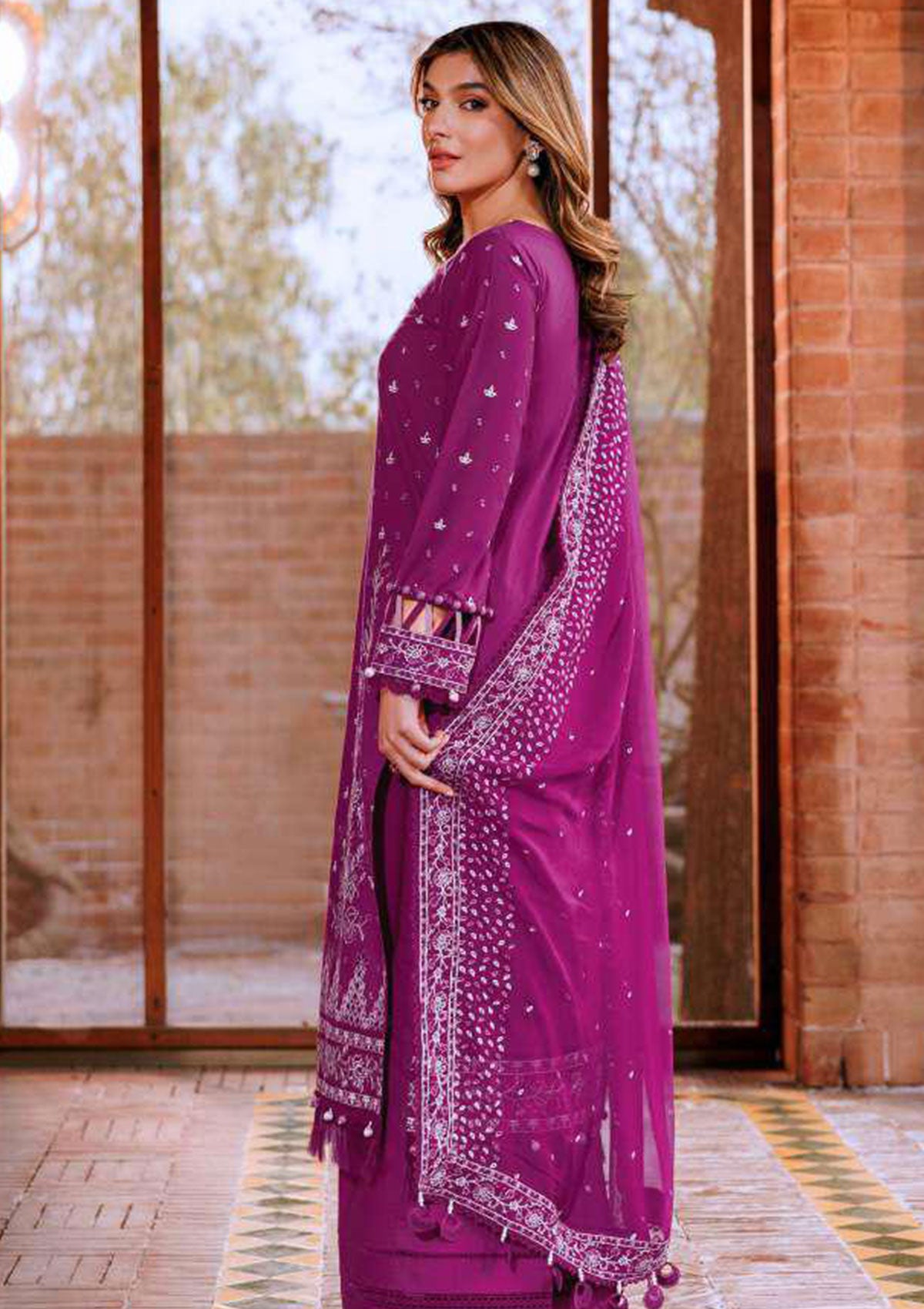 Lawn Collection - Farasha - Dastoor - FD24#08 - TEMPTING BERY