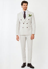 Scabal Super 150's Superior Wool 240 Gr Suiting - Off White