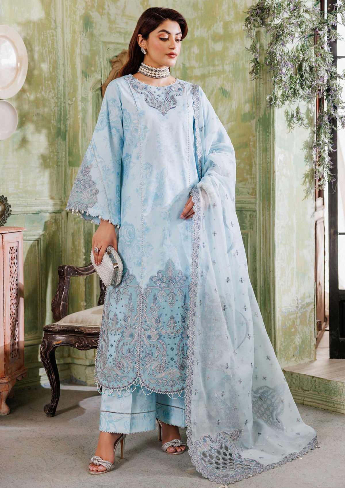 Lawn Collection - Alizeh - Maahi Vol 2 - Embroidered Printed - AF#7013 - Zara