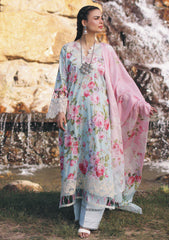 Lawn Collection - Elaf Premium - Print Chikankari - EPC24#04 - B - GLACIELLA