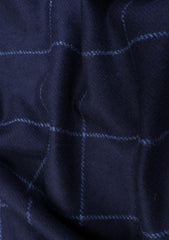 Scabal Super 140's Cashmere Wool Fabric - N Blue