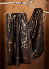 Pashmina Zari Jamawar Shawl D#23 - Black