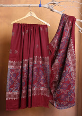 Pashmina Zari Jamawar Shawl D#229 - Maroon