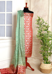 Formals - Fancy Closet - 2 pcs Suit - Chiffon Jamawar D#76 L Green