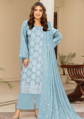 Lawn - Humdum - Premium Embroidered 25 - S Blue