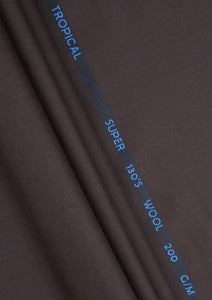 Reda Solid Tropical 130's Wool Fabric - Ch Brown