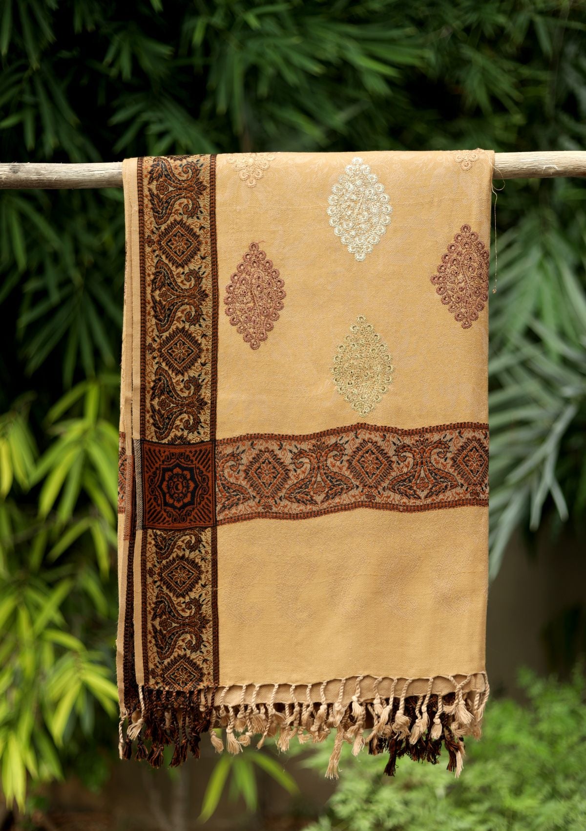 Embroidered Wool Shawl  D - 59