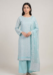 Formals - Riwaj - Fancy Bamber Chiffon - 2 Pcs Suit - CBD#2893 - Light Ferozi