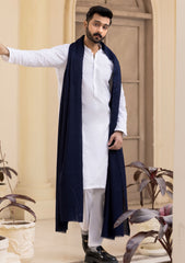 Men Shawls - Wool Shawls - D#234 - N Blue