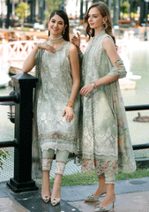 Lawn Collection - Saadia Asad - Eid Handwork - Laserkari - D#5