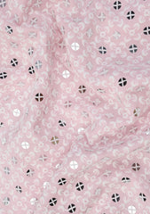 Elite Men Embroidered Sequence Selvage Viscose Fabric - T Pink