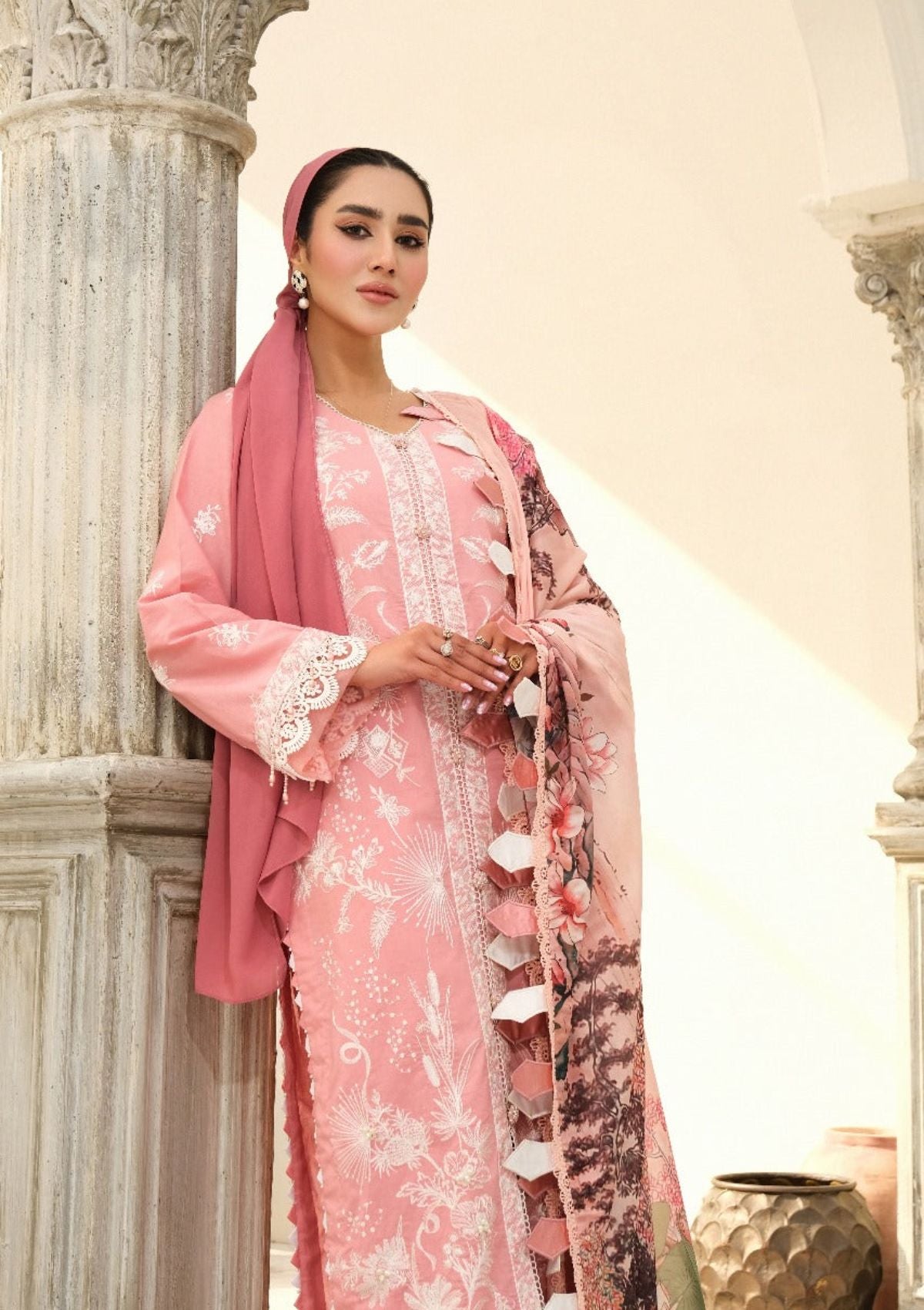 Lawn Collection - Eshaal Mishkaat - Zaib un Nisa - D#2B - Saffron