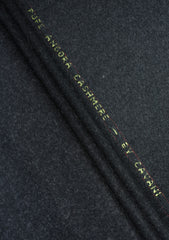 Cavani Angora Fellini Pure Cashmere Wool Fabric - Charcoal