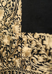 Pashmina Ari Work Shawl D - 196 - Black