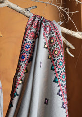 Pashmina Kashmiri Needle Work Shawl D#05 - L Grey