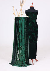 Winter - Riwaj - Printed Velvet Suit - Palachi Dupatta - D#04 - Green