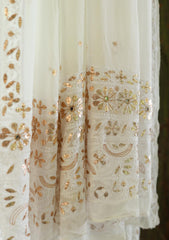 Formal Dress - Bahawalpur Pehnawa - Chiffon - Mukesh Chikankari - D#05