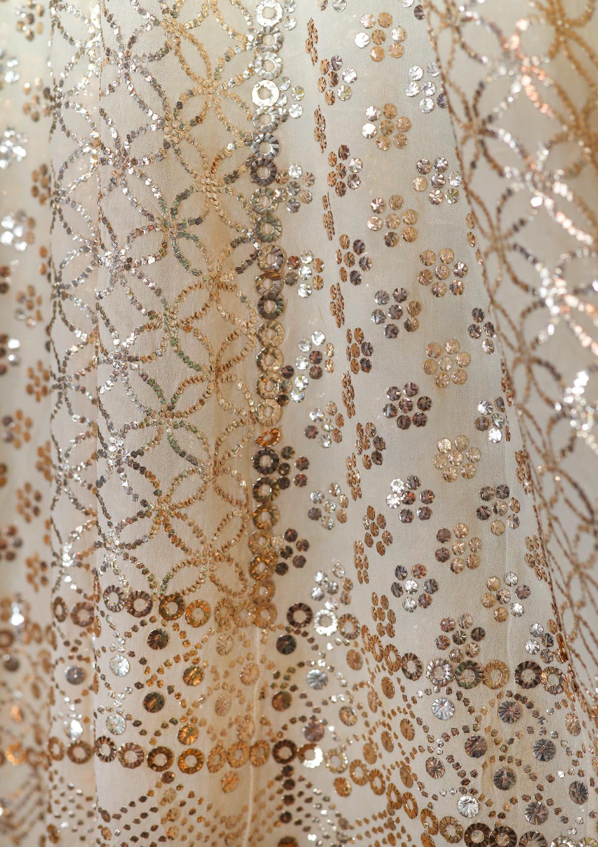 Formal Dress - Bahawalpur Pehnawa - Chiffon - Mukesh Chikankari - D#03