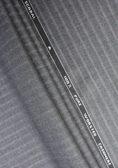 Scabal Pure Worsted Cashmere Wool Fabric - Dark Grey