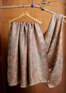 Pashmina Zari Jamawar Shawl D#216 - Off White