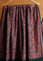 Pashmina Embroidered Jaaldar Shawl D#25 - D Green