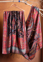 Silk Zari Jamawar Shawl D#37 - Multi