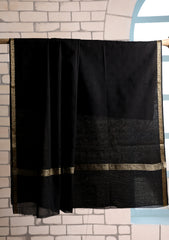 Jacquard Lawn Summer Shawl D#13 - Black