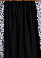 Pashmina Ari Work Border Shawl D#03 - Black