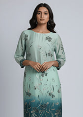 Formals - Riwaj - Imported Silk - 2 Pcs Suit - D#01 - Z Green