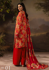 Winter - Riaz Arts - Neelum - Self Jacquard Leather Peach - NL25#01