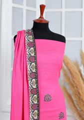 Winter - Riwaj - Pashmina Jamawar Suit - Edit 25 - D#25 - SH Pink