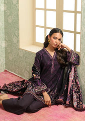 Winter - Sahar - Khaddar/Winter - Unstitched 25 - AW2-25-22 - Plum Noir
