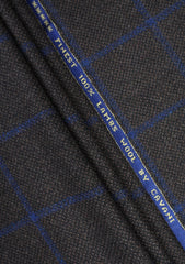 Cavani Tweed Silver Cloud Thai Finest Lambs Wool Fabric - Charcoal