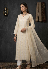 Formals - Riwaj - Fancy 26 -  Ari & Mukesh Work - 2 Pcs - D#01 - Skin 2
