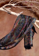 Pashmina Jamawar Scarf D#93 - Black