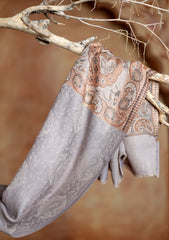 Pashmina Jamawar Shawl D#128 - L Grey