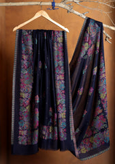Pashmina Jamawar Shawl D#106 - N Blue