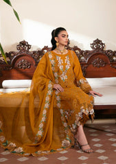 Lawn - Naqsh - Chikankari Festive 26 - D#00206 - Mustard Mark