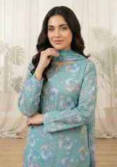 Lawn - Rubaaiyat - Digital Printed 26 - 2 By 2 - D#15 - LS Green
