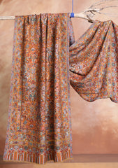 Pashmina Jamawar Scarf D#110 - Rust