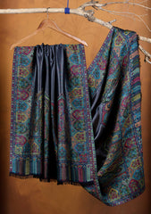 Pashmina Zari Jamawar Shawl D#09 - Black