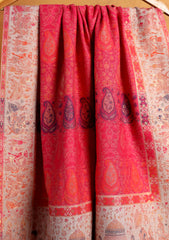 Pashmina Zari Jamawar Shawl D#85 - Pink