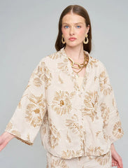 Pret - Moven - Shirt with Floral Embroidery and Sequin Details - Skin