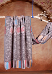Pashmina Jamawar Scarf D#98 - M Grey