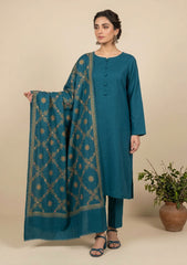 Winter - Riwaj - Pashmina Kashmiri Needle 3 Piece Suit - D#01 - Zink