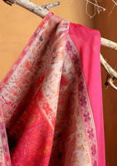 Pashmina Zari Jamawar Shawl D#85 - Pink