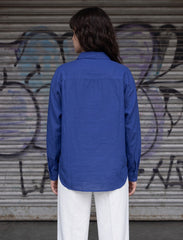 Pret - Moven - Indigo Cotton Linen Women's Shirt - Blue